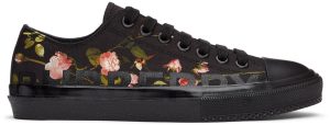 Burberry Black Floral Larkhall Sneakers (8037557)