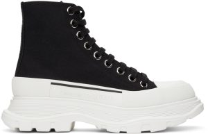 Alexander McQueen Black Tread Slick High Sneakers (611706 W4MV2)