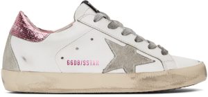 Golden Goose White & Pink Superstar Sneakers (F00102.F000715.10386)