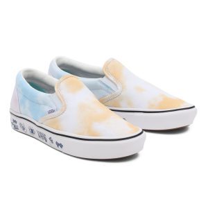 VANS Pastel Tie Dye Comfycush Slip-on Schoenen Wit (VN0A7TNMB1Y)