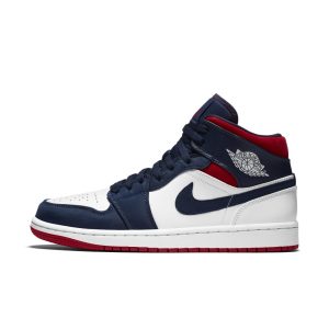 Air Jordan 1 Mid SE ‘Olympic’ White/Midnight Navy/Varsity Red (852542-104)