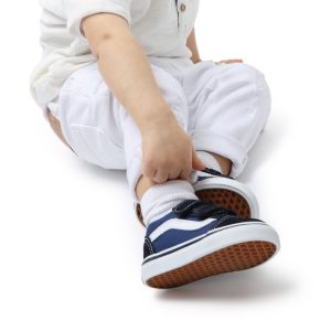 Vans Baby Navy & Blue Old Skool V Sneakers (VN000D3YNVY1)