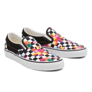 VANS Floral Checkerboard Classic Slip-on Schoenen  Zwart (VN000XG8B05)