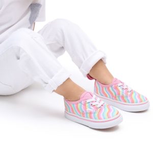 VANS Wavy Rainbow Authentic Schoenen Met Elastische Veters Voor Peuters  Roze (VN0A34A1ARI)