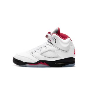 Air Jordan  5 Retro Fire Red Silver Tongue (GS) (440888-102)