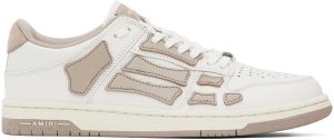 AMIRI White & Beige Skel Low-Top Sneakers (PF22WFS003-981)