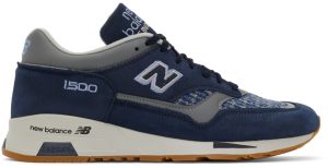 New Balance Navy & Grey Tweed Made In UK 1500 Sneakers (M1500HT)