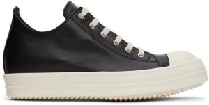 Rick Owens Grey Full Grain Low Sneakers (RU01B1891 LPO)