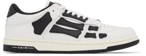 AMIRI White & Black Skel Top Low Sneakers (PS22MFS003-111)