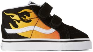 Vans Baby Black & Yellow Hot Flame Sk8-Mid Reissue V Sneakers (T VN0A5DXD99C)