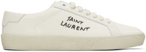 Saint Laurent Off-White Worn-Look Court Classic SL/06 Sneakers (610648 GUP10)