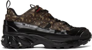 Burberry Brown E-Canvas Monogram Arthur Sneakers (8020678)