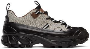 Burberry Black & White Canvas Arthur Sneakers (8038735)