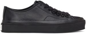 Givenchy Black Leather City Sneakers (BE001NE10R)