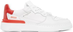 Givenchy White & Red Two Tone Wing 2020 Sneakers (BH003RH0PJ)