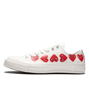 Converse Chuck 70 Low Top x Comme des Garcons Play CDG – White Multi Heart (162975C)