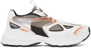 Axel Arigato White & Orange Marathon HD Sneakers (33013)