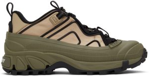 Burberry Beige & Khaki Technical Arthur Sneakers (8045285)