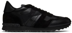 Valentino Garavani Black Camouflage Rockrunner Sneakers (XY2S0723NSD)