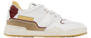 Isabel Marant White & Yellow Leather Emreeh Sneakers (22PBK0267-22P053S)