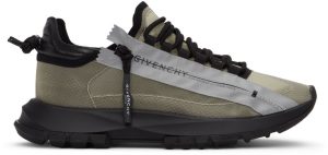 Givenchy Black & Grey Spectre Zip Sneakers (BH003MH14T)