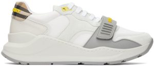 Burberry White & Yellow Ramsey Sneakers (8037258)