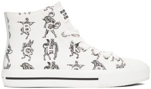 Burberry White Mythical Alphabet Larkhall Sneakers (8039478)