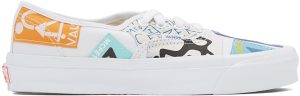 Vans White Geoff McFetridge Edition OG Authentic LX Sneakers (VN0A4BV991V)