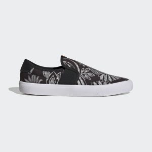 adidas Vulc Raid3r Lifestyle Skateboarding Slip-On Canvas Graphic Print Core Black / Signal Orange / Cloud White (GW4107)