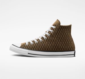 Converse Chuck Taylor All Star Herringbone Sand Dune/velvet Brown/wit