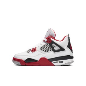 Air Jordan 4 Retro OG GS ‘Fire Red’ 2020 White/Black/Tech Grey/Fire Red (408452-160)