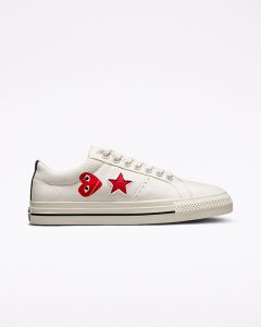 Converse Converse x Comme des Garçons PLAY One Star Cloud Dancer/rood/wit