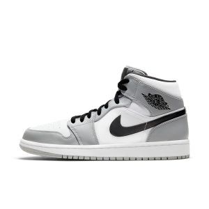 Air Jordan 1 Mid ‘Smoke Grey’ Light Smoke Grey/Black/White (554724-092)