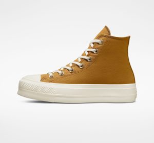 Converse Chuck Taylor All Star Lift Platform Tonal Gold Burnt Honey/light Gold/egret