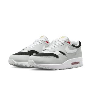 Nike Air Max 1 Premium Pure Platinum/Black/Sport Red/White (FD9081-001)