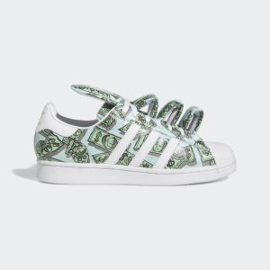 adidas Jeremy Scott Money Print Superstar Cloud White / Cloud White / Gold Metallic (HP6596)
