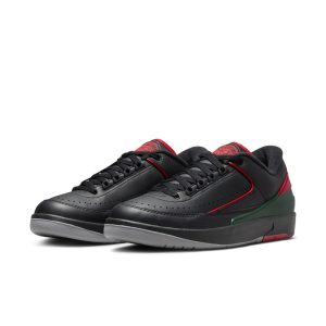 Air Jordan 2 Low ‘Origins’ Black/Fir/Cement Grey/Fire Red (DV9956-006)