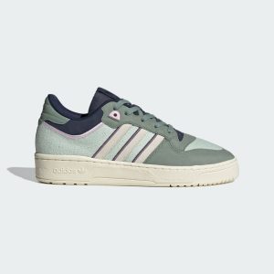 adidas Rivalry Low 86 Basketbalschoenen Linen Green / Cream White / Silver Green (IG3040)
