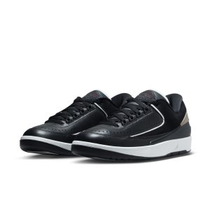 Air Jordan 2 Retro Low ‘Black/Varsity Red’ Black/Metallic Gold/Off-White/Varsity Red (DX4401-001)