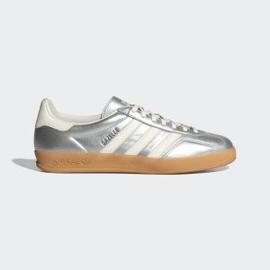 Adidas Gazelle Indoor Silver Metallic / Core White / Core Black (JR1206)