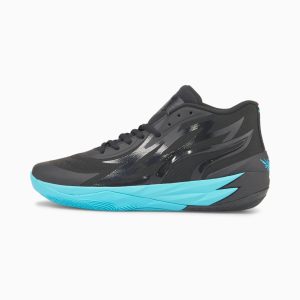 Puma MB.02 Phenom Basketball Shoes Zwart/Blauw (377644-01)
