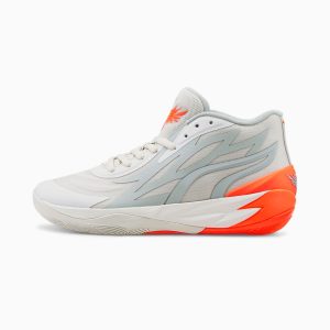 Puma MB.02 basketbalschoenen Grijs/Oranje (378288-02)