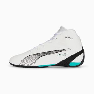 Puma Mercedes-AMG Petronas Motorsport Carbon Cat Mid rijschoenen Wit/Groen/Zwart (307544-01)