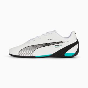 Puma Mercedes-AMG Petronas Motorsport Carbon Cat rijschoenen Wit/Groen/Zwart (307542-01)