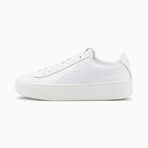 Puma Vikky Stacked “Puma White / Puma White” (369143_02)