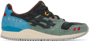 Asics Black & Green Gel-Lyte III OG Sneakers (1201A755.021)