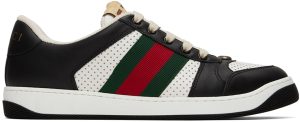 Gucci Black & White Screener Sneakers (546163 AAA4S)