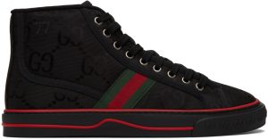 Gucci Black ‘Gucci Tennis 1977’ Off The Grid High-Top Sneakers (628717 H9H80)