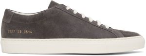Common Projects Grey Suede Achilles Low Sneakers (ARTICLE 2327)