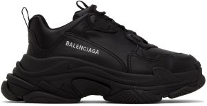Balenciaga Black Triple S Low-Top Sneakers (536737-W2FA5-1000)